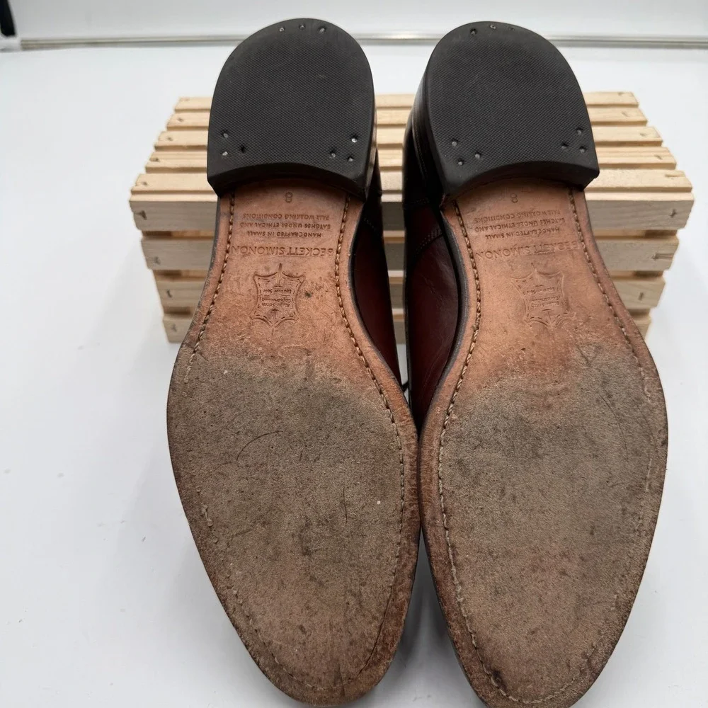 Beckett Simonon Clegg Split Toe Derby Blake Stitch Leather Burgundy Mens 8